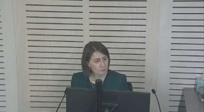 New South Wales Premier Berejiklian gives evidence during the NSW