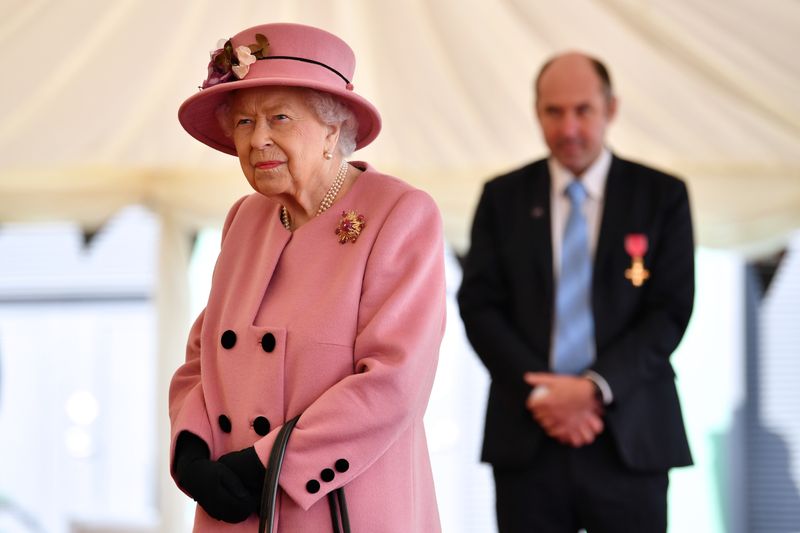 Britain’s Queen Elizabeth visits Dstl near Salisbury