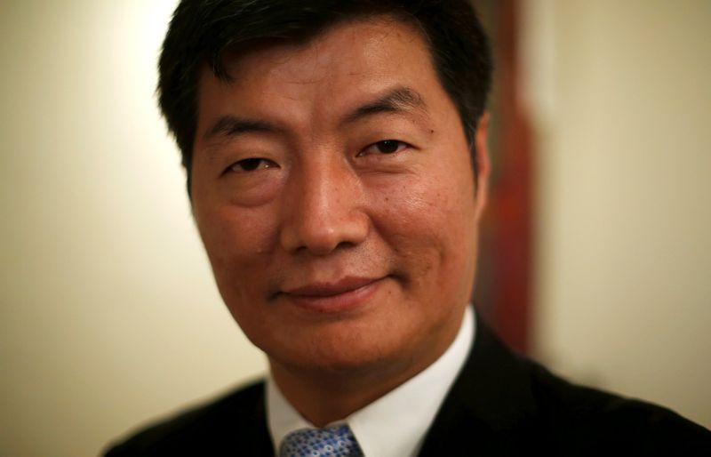 FILE PHOTO: Lobsang Sangay, PM of the Tibetan government-in-exile, poses
