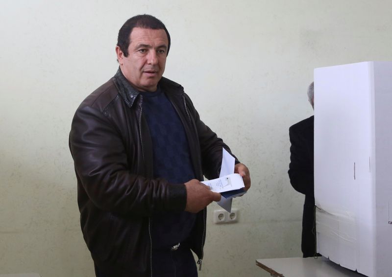 FILE PHOTO: Businessman and opposition leader Tsarukyan votes during a