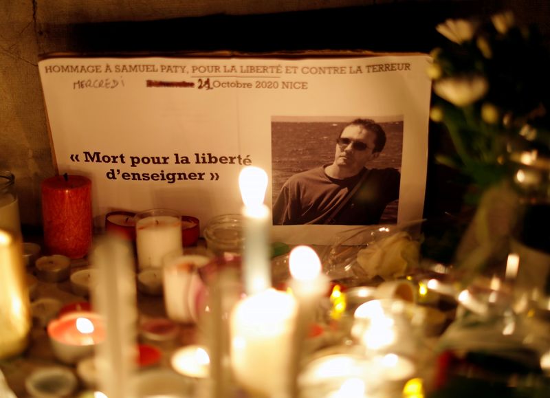 FILE PHOTO: National tribute to beheaded French teacher Samuel Paty