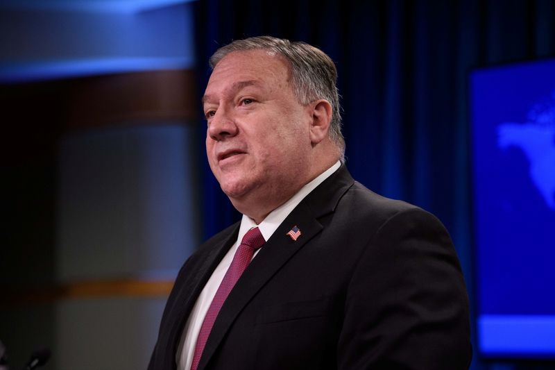 U.S. Secretary of State Mike Pompeo holds a news conference