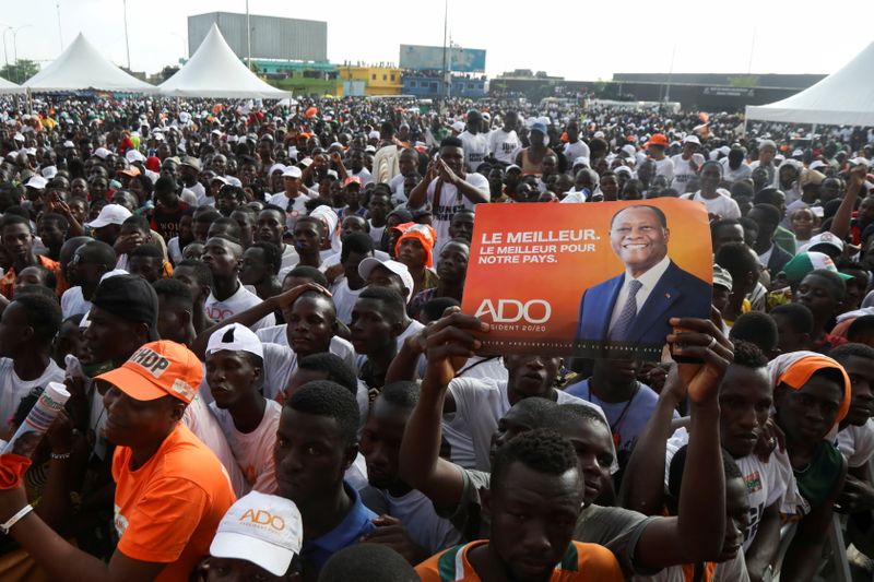 Alassane Ouattara’s party holds final campaign events before Ivory Coast