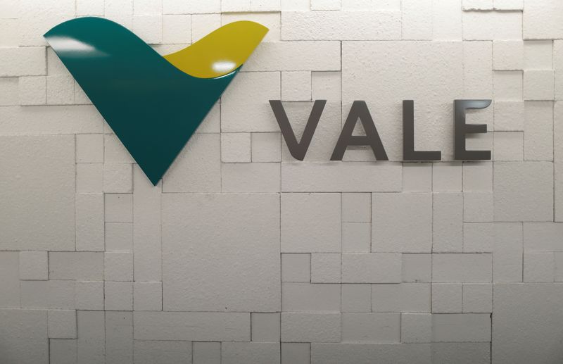 FILE PHOTO: The logo of Vale SA is pictured in