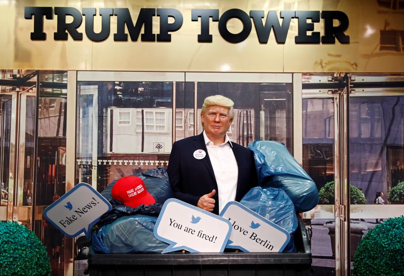 Trump wax figure put into a dumpster at Madame Tussauds