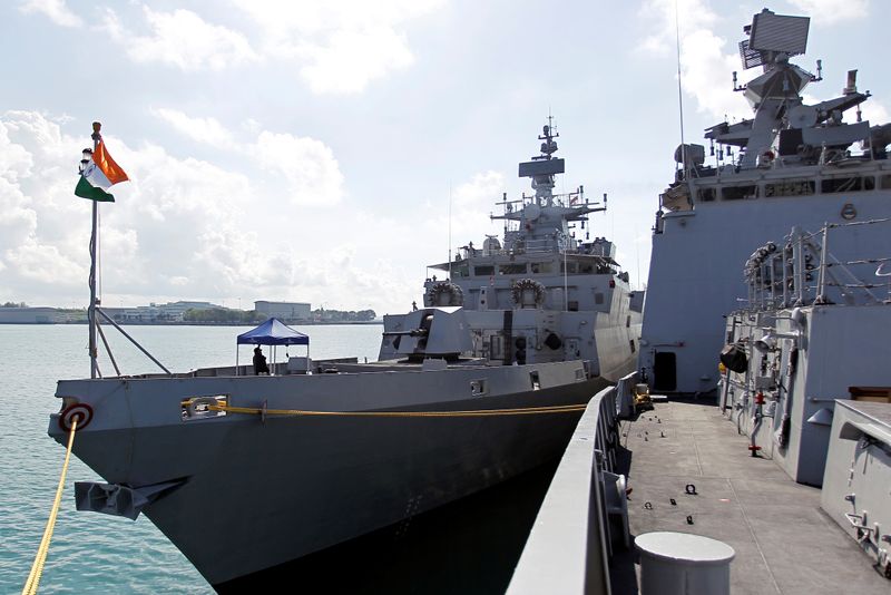 INS Kamorta, an anti-submarine corvette of the Indian Navy, is