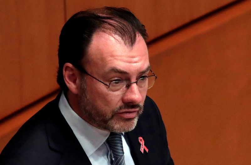 FILE PHOTO: Mexico’s Foreign Minister Luis Videgaray gives a speech