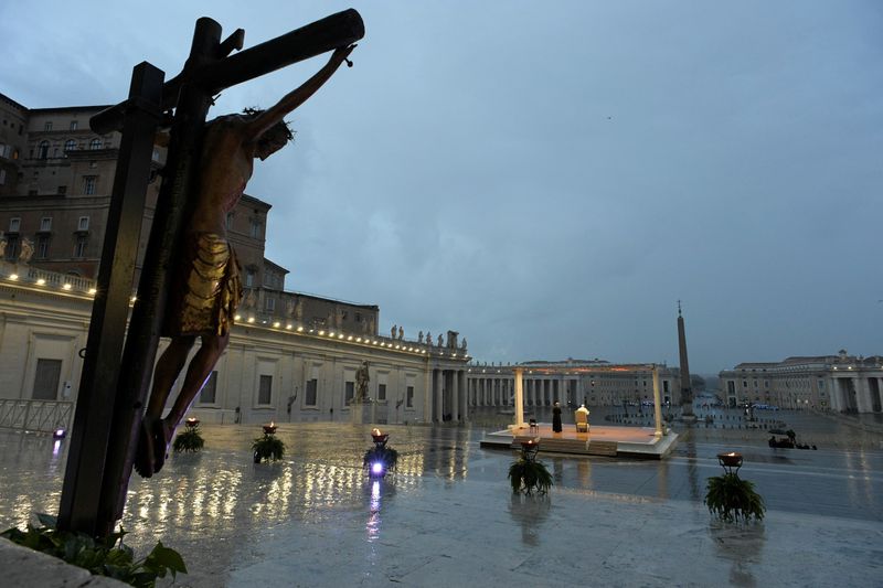 Pope Francis delivers an extraordinary blessing from St. Peter’s Square