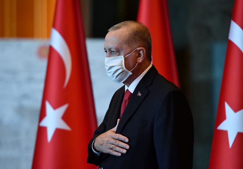 FILE PHOTO: Turkish President Erdogan attends a Republic Day ceremony