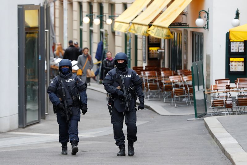 FILE PHOTO: Site of a gun attack in Vienna