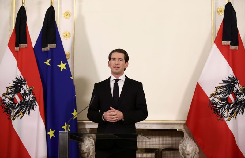 FILE PHOTO: Austria’s Chancellor Sebastian Kurz news conference after exchanges
