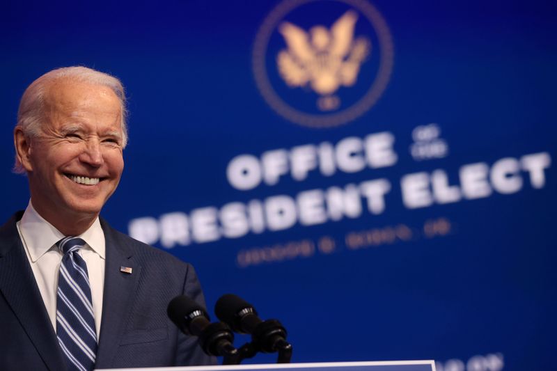 U.S. President-elect Biden holds news conference in Wilmington, Delaware