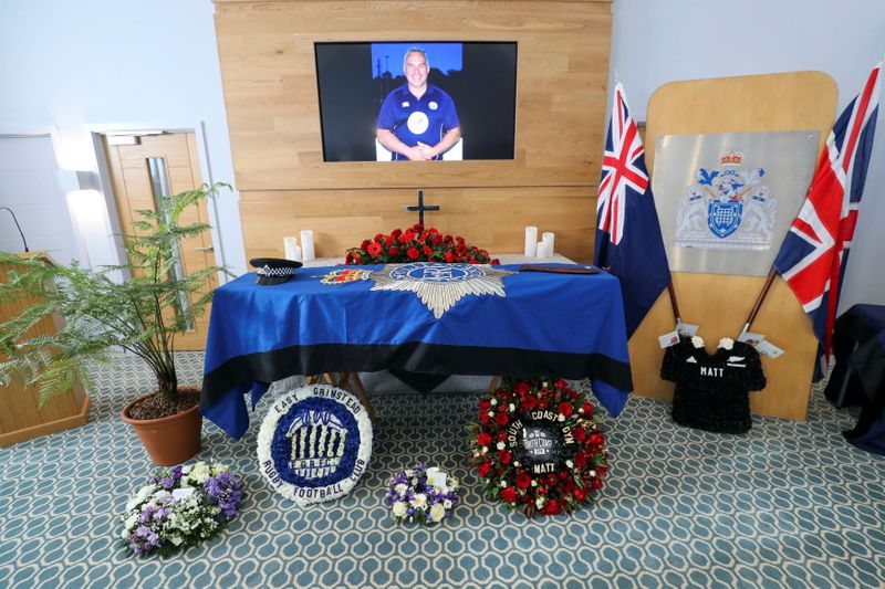 Funeral service of a police officer Sergeant Matt Ratana in