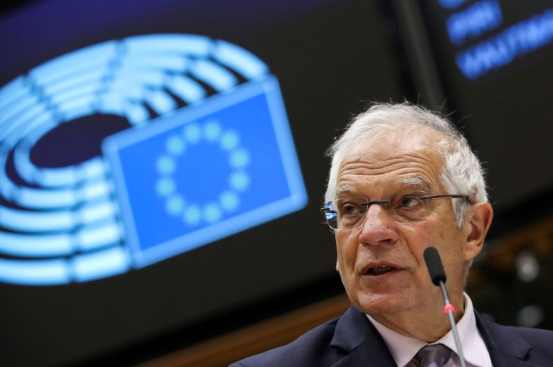 FILE PHOTO: EU Foreign Policy Chief Josep Borrell speaks on