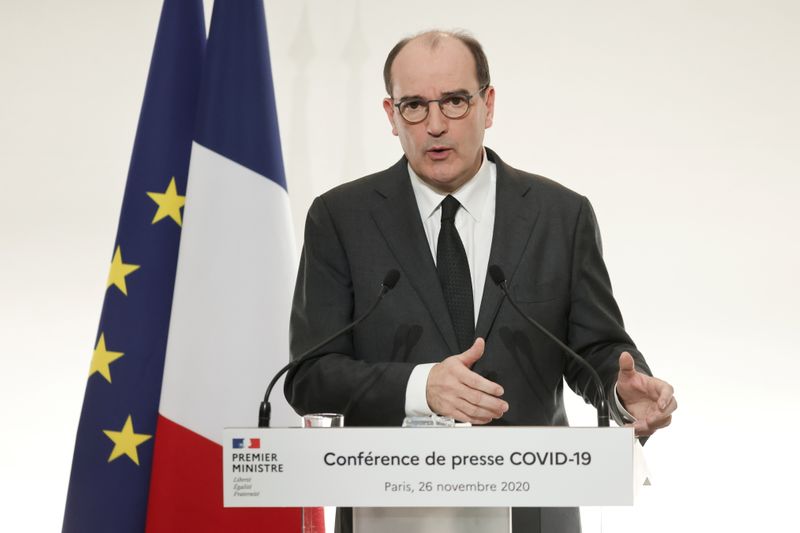 French Prime Minister Jean Castex speaks during a news conference,