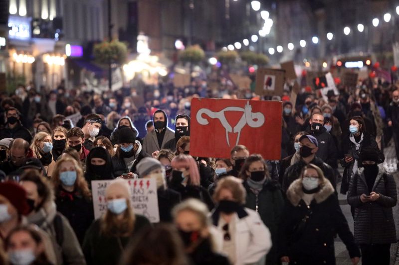 FILE PHOTO: Women’s Strike protest in Warsaw