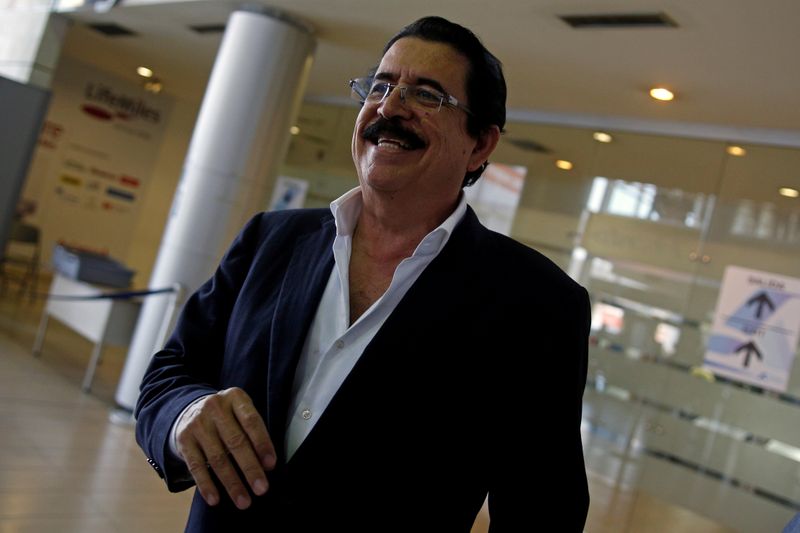 FILE PHOTO: Former Honduran President Manuel Zelaya smiles upon his