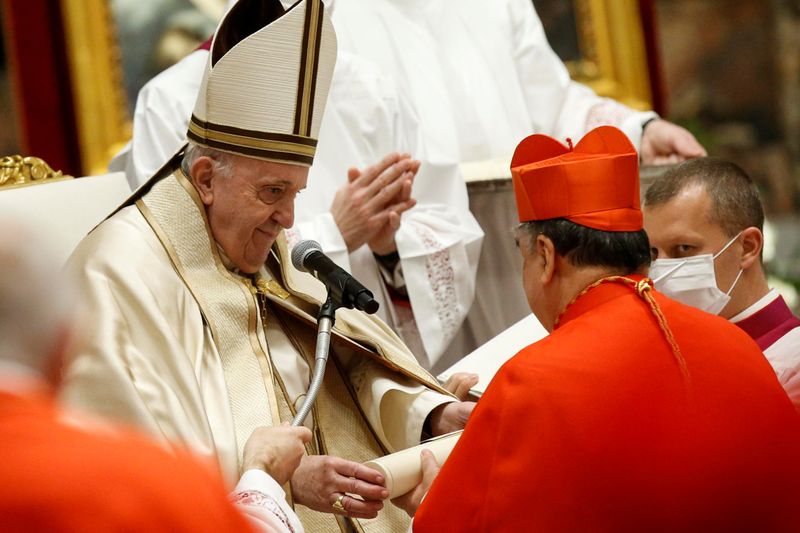 FILE PHOTO: Pope Francis elevates 13 prelates to the rank