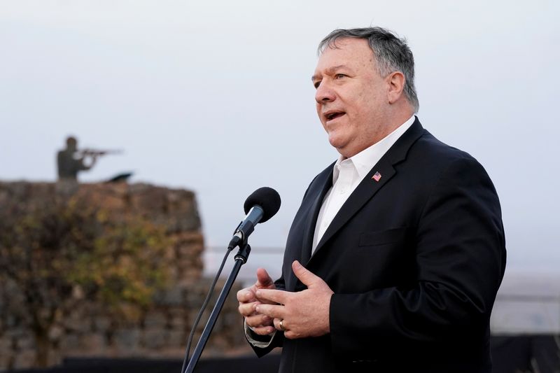 FILE PHOTO:  Pompeo visits Israeli-occupied West Bank and Golan