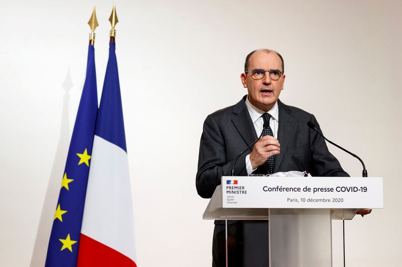 French Prime Minister Jean Castex speaks during a news conference