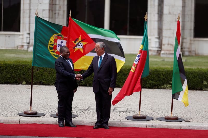 FILE PHOTO: Mozambique’s President Filipe Nyusi and Portugal’s President Marcelo