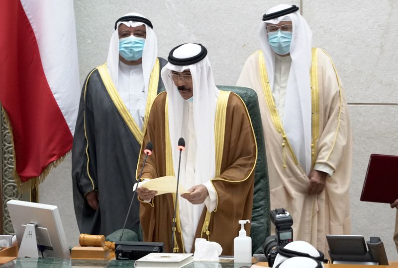 FILE PHOTO: Sheikh Nawaf al Ahmed al Sabah is sworn-in