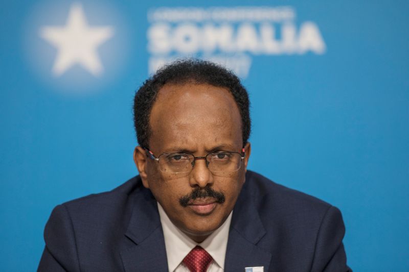 FILE PHOTO: Mohamed Abdullahi Mohamed, President of Somalia, attends the