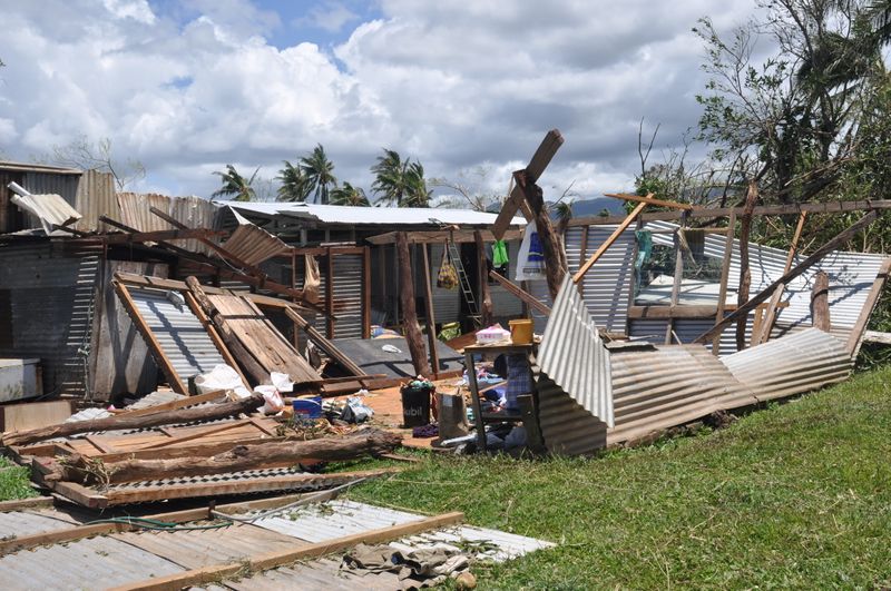 People return to destroyed homes after Cyclone Yasa tore through