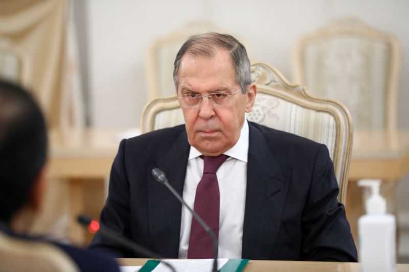 FILE PHOTO: Russia’s Foreign Minister Sergei Lavrov meets with his