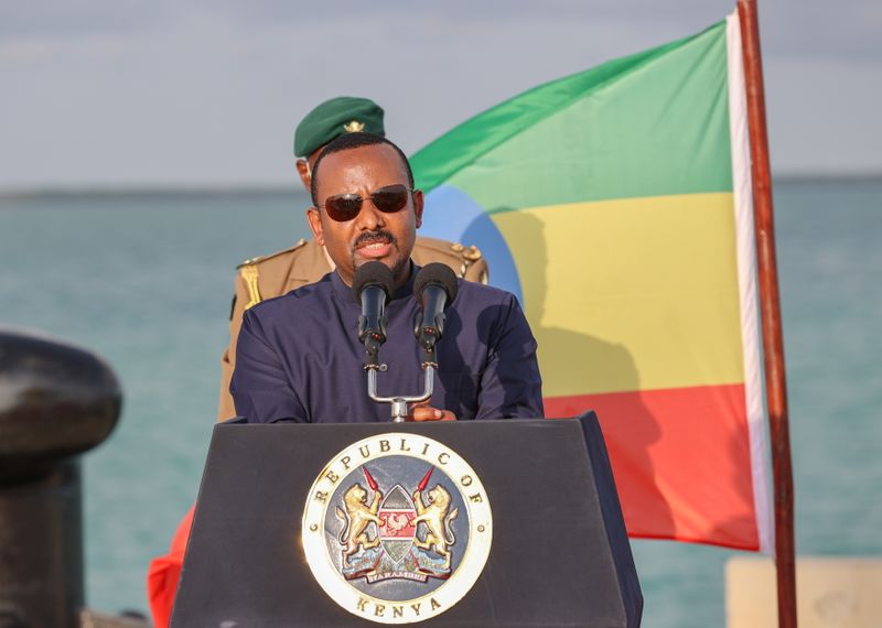 FILE PHOTO: Ethiopian Prime Minister Abiy Ahmed address the media