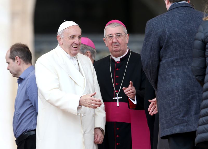 FILE PHOTO: Pope Francis and Archbishop of Dublin Diarmuid Martin