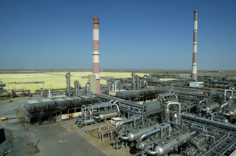 FILE PHOTO: Tengizchevroil oil and gas refinery in western Kazakhstan