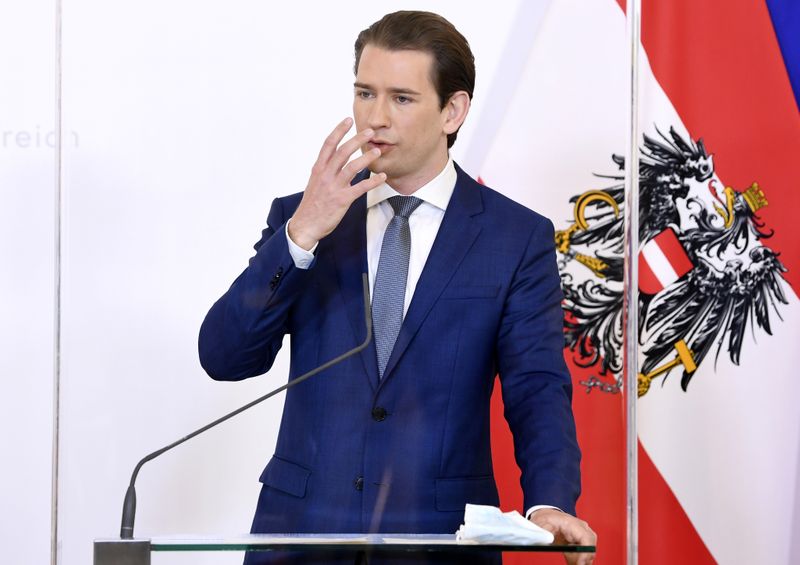 Austrian Chancellor Kurz attends a news conference in Vienna