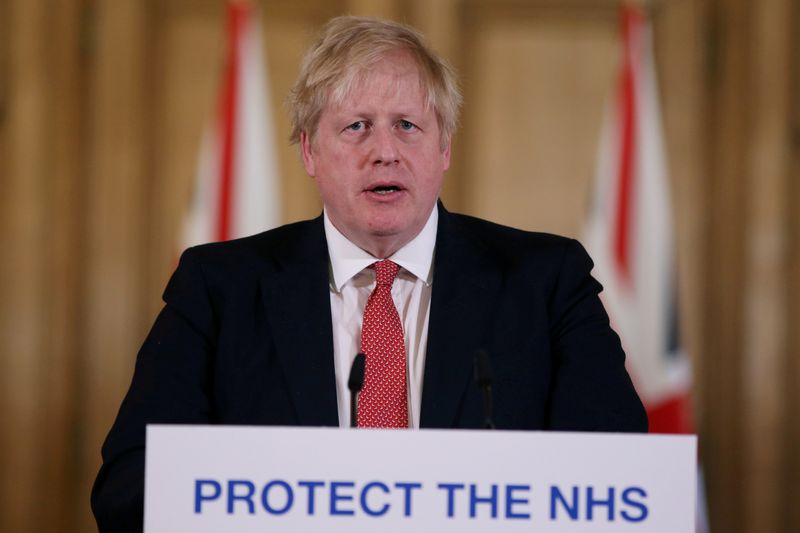 British PM Johnson gives daily address to nation on coronavirus