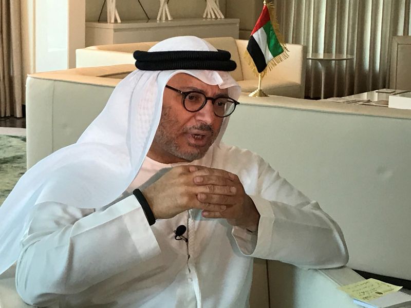 UAE Minister of State for Foreign Affairs Anwar Gargash attends