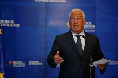 Portugal’s Primer Minister Antonio Costa speaks during a news conference