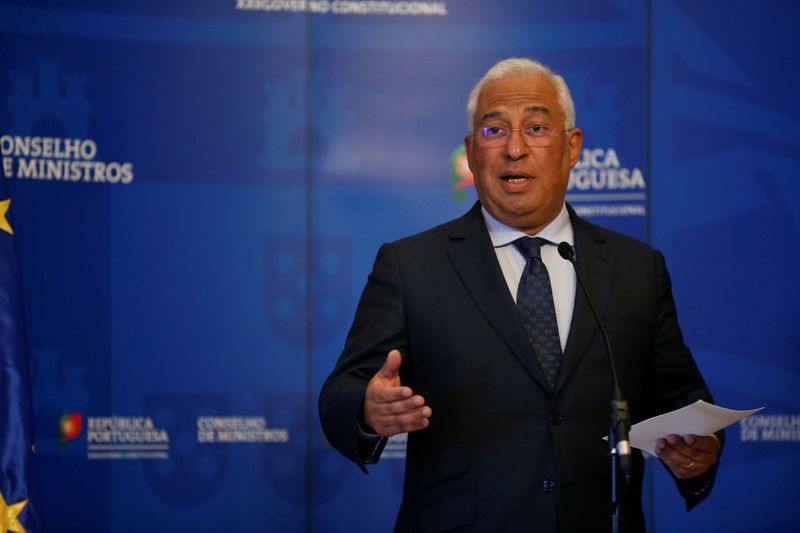Portugal’s Primer Minister Antonio Costa speaks during a news conference