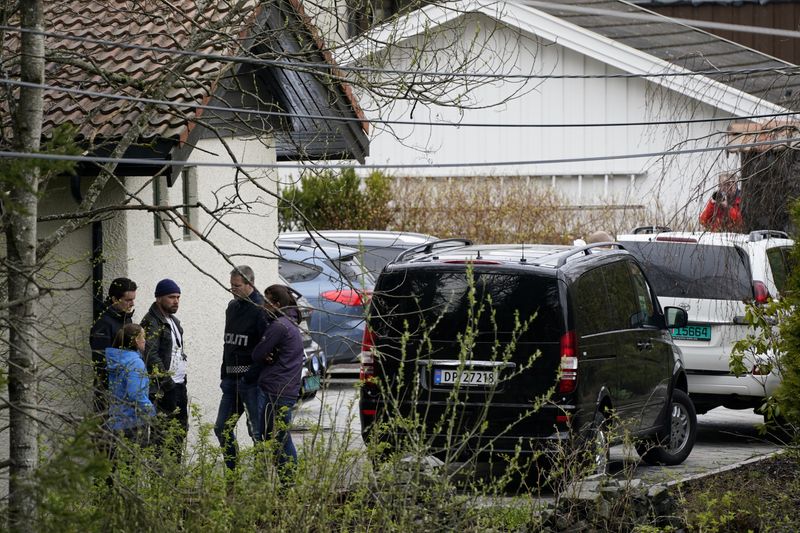 Police blocks off the residence of the Hagen couple after