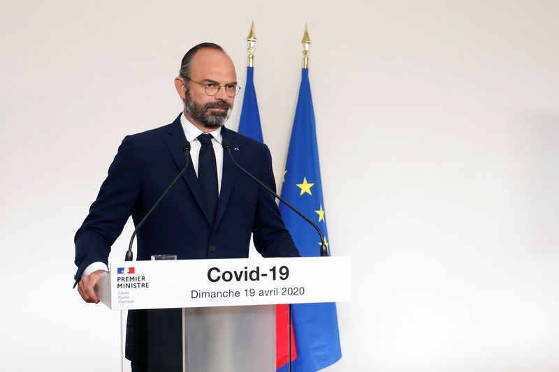 French Prime Minister Edouard Philippe attends a news conference in