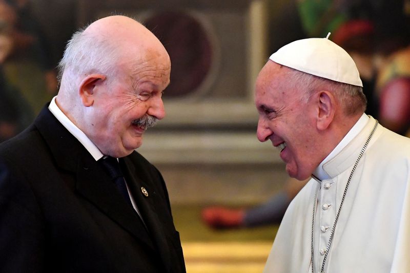 FILE PHOTO: Pope Francis meets Fra’ Giacomo dalla Torre del