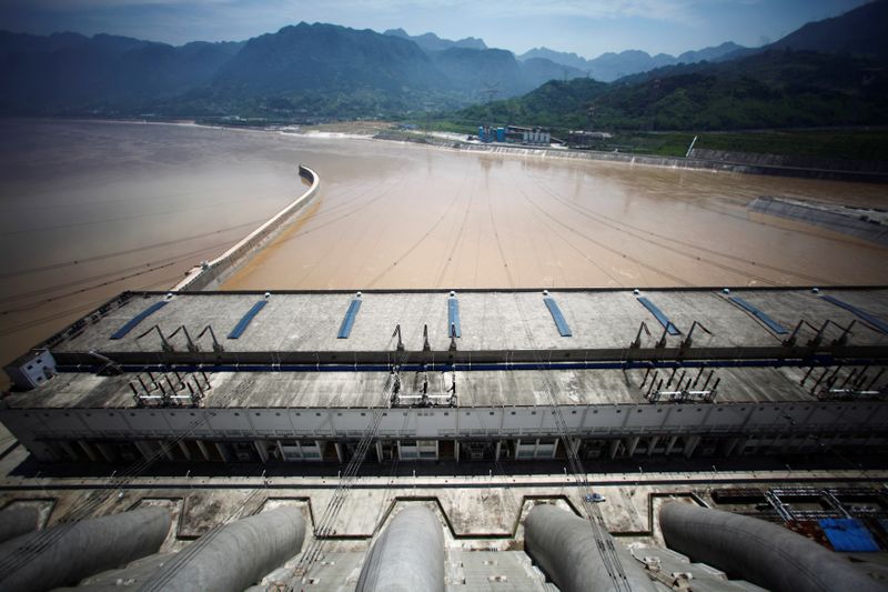 FILE PHOTO: A view from the Three Gorges dam over