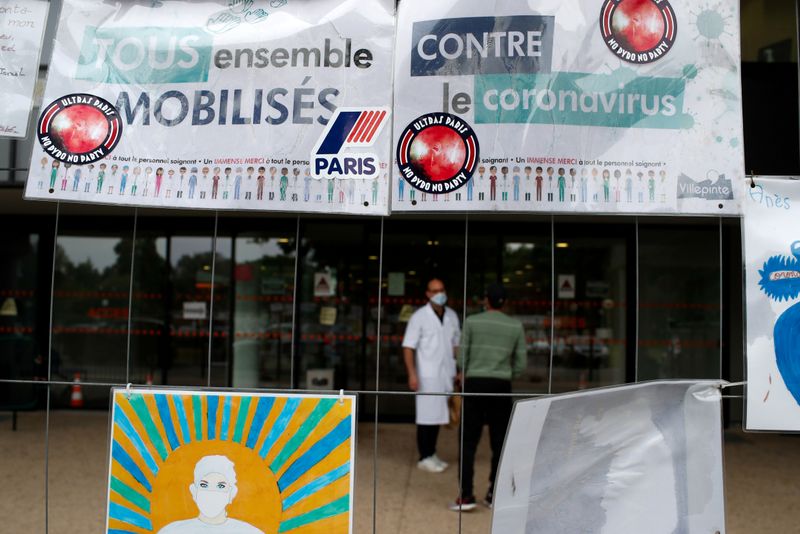 FILE PHOTO: Robert Ballanger hospital faces Covid-19 in Seine-Saint-Denis, one