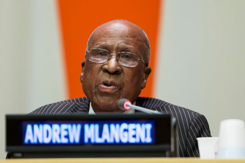 FILE PHOTO: Mlangeni speaks about former South African President Mandela