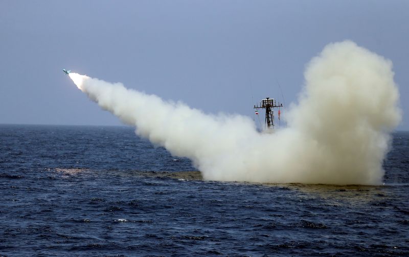 FILE PHOTO: An Iranian locally made cruise missile is fired
