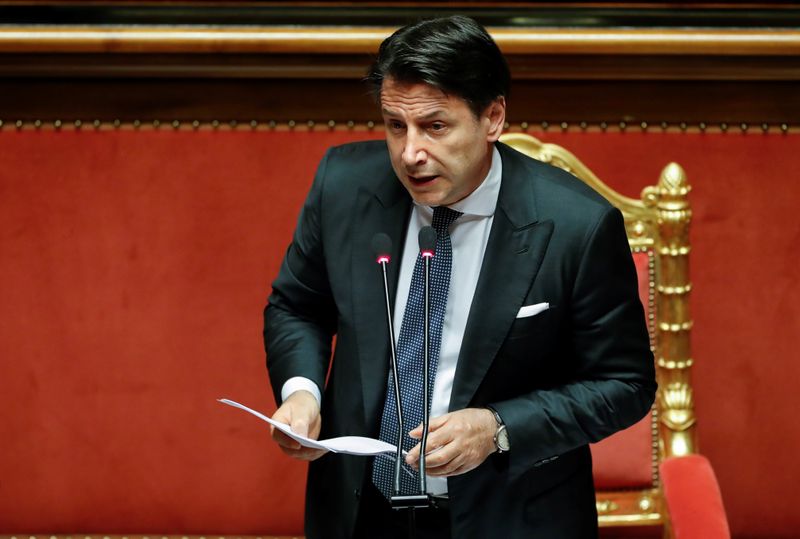 Italian PM Conte addresses the upper house of parliament on