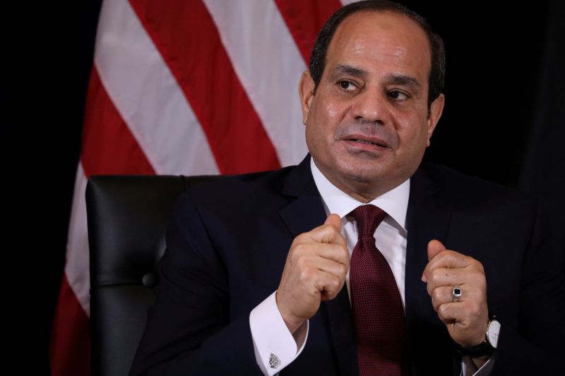 FILE PHOTO: Egyptian President al-Sisi meets U.S. President Trump in