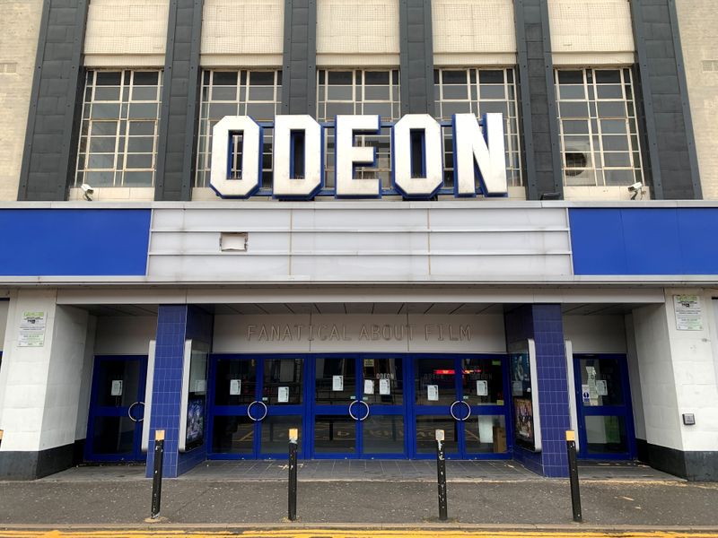 Notices informing customers that the Odeon Cinema is closed due