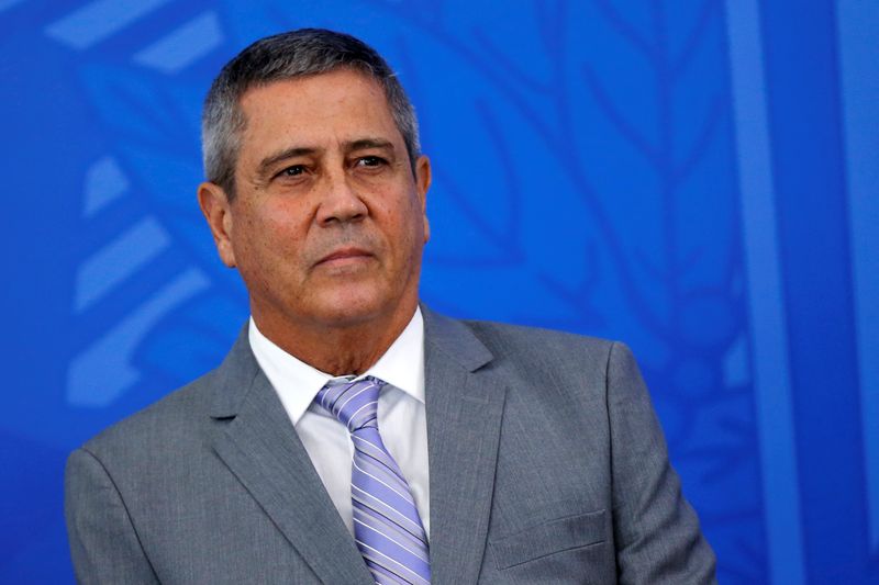Brazil’s Chief of Staff Minister Walter Souza Braga Netto looks