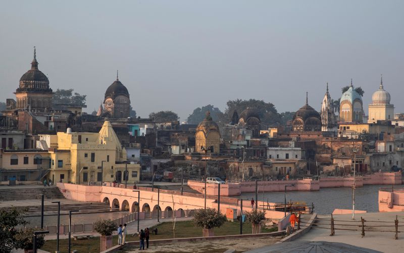 A general view of Ayodhya is seen after Supreme Court’s