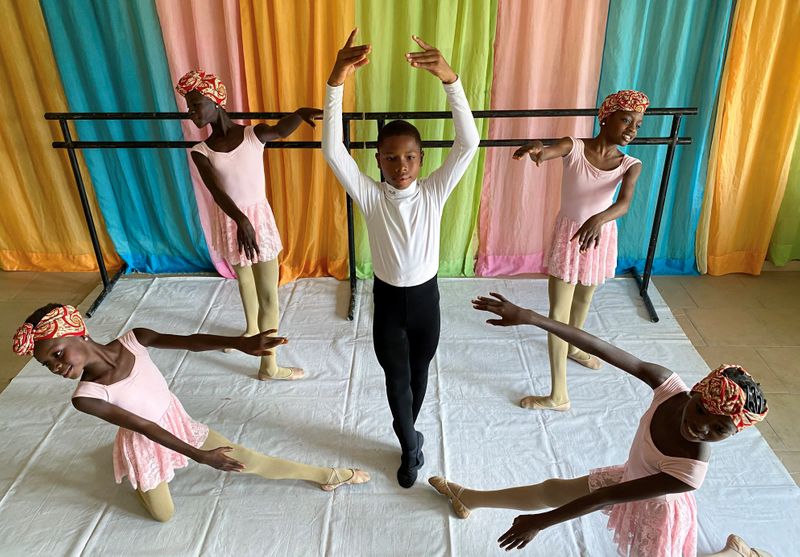 Anthony Mmesoma Madu, an 11-year-old ballet dancer, poses during a